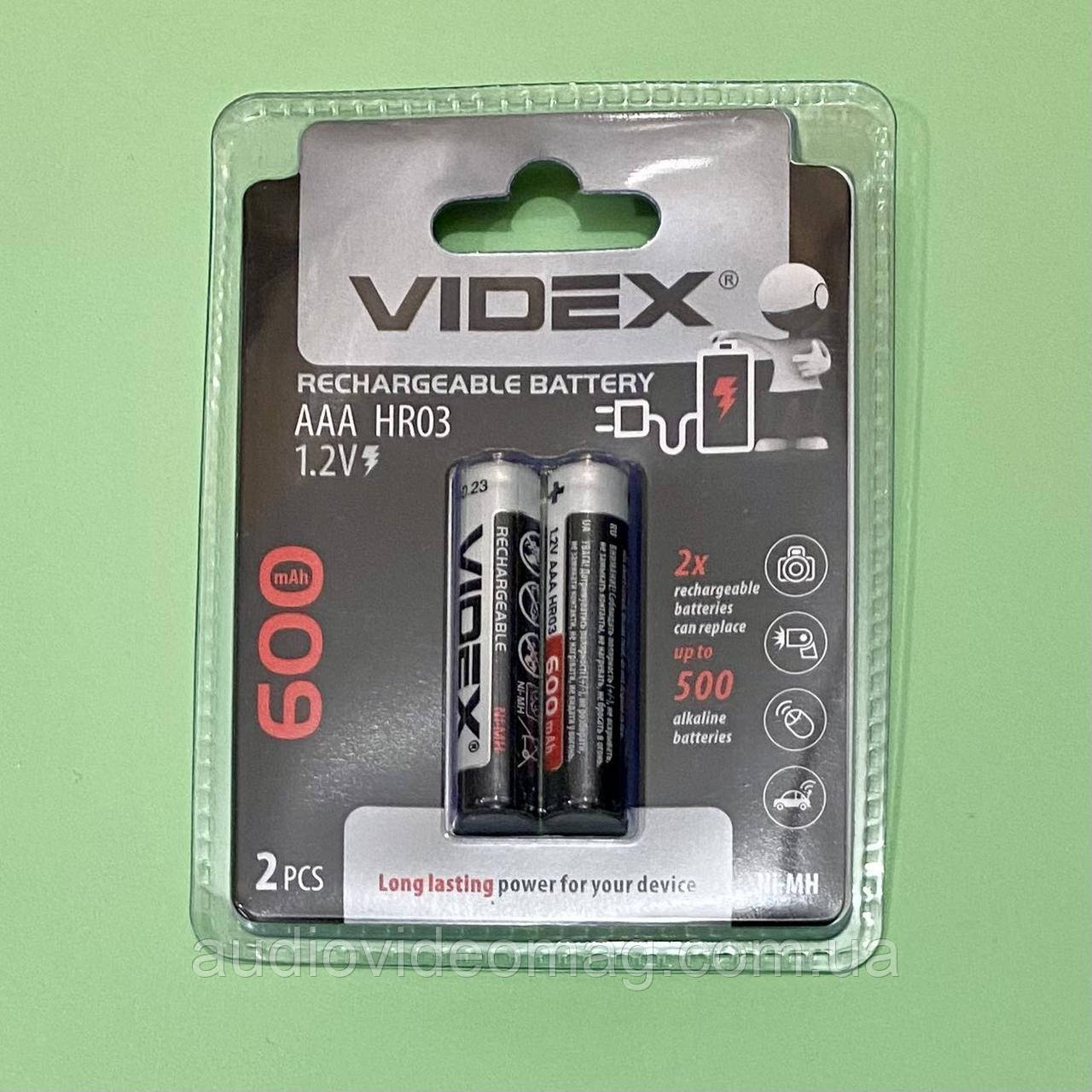 Акумулятор VIDEX ААА 600 мАч (NiMH), ціна за 1 шт
