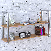 Полиця відкрита навісна лофт PL-2-16 Loft Design Дуб Крафт Золотий, 112 см