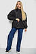 Куртка жіноча демісезонна з поясом, колір чорний, 207R2023 - фото 2 - id-p2721159039