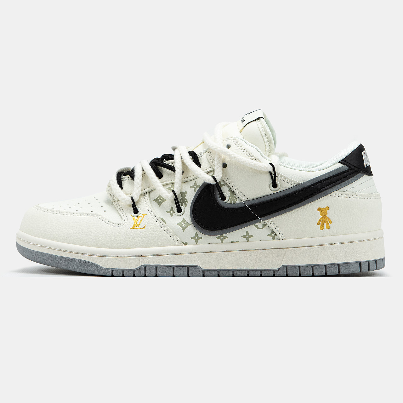Кросівки Nike SB Dunk Low x Louis Vuitton x Glommy Bear / Найк СБ Данк Луї Віттон Гломмі Бір Низькі Білі