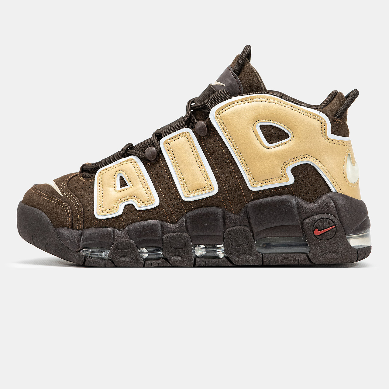 Чоловічі Кросівки Nike Air More Uptempo Brown Beige / Найк Аїр Мор Аптемпо Коричневі з Бежовим