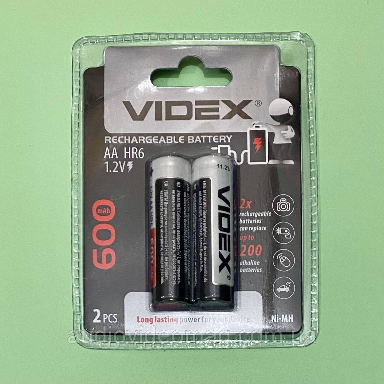 Акумулятор VIDEX АА 600 мАч (NiMH), ціна за 1 шт