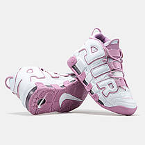 Жіночі Кросівки Nike Air More Uptempo White Pink / Найк Аїр Мор Аптемпо Білі з Рожевим, фото 6