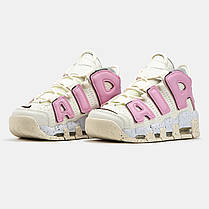 Жіночі Кросівки Nike Air More Uptempo Beige Pink / Найк Аїр Мор Аптемпо Бежеві з Рожевим, фото 5