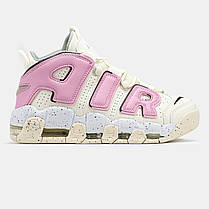 Жіночі Кросівки Nike Air More Uptempo Beige Pink / Найк Аїр Мор Аптемпо Бежеві з Рожевим, фото 3