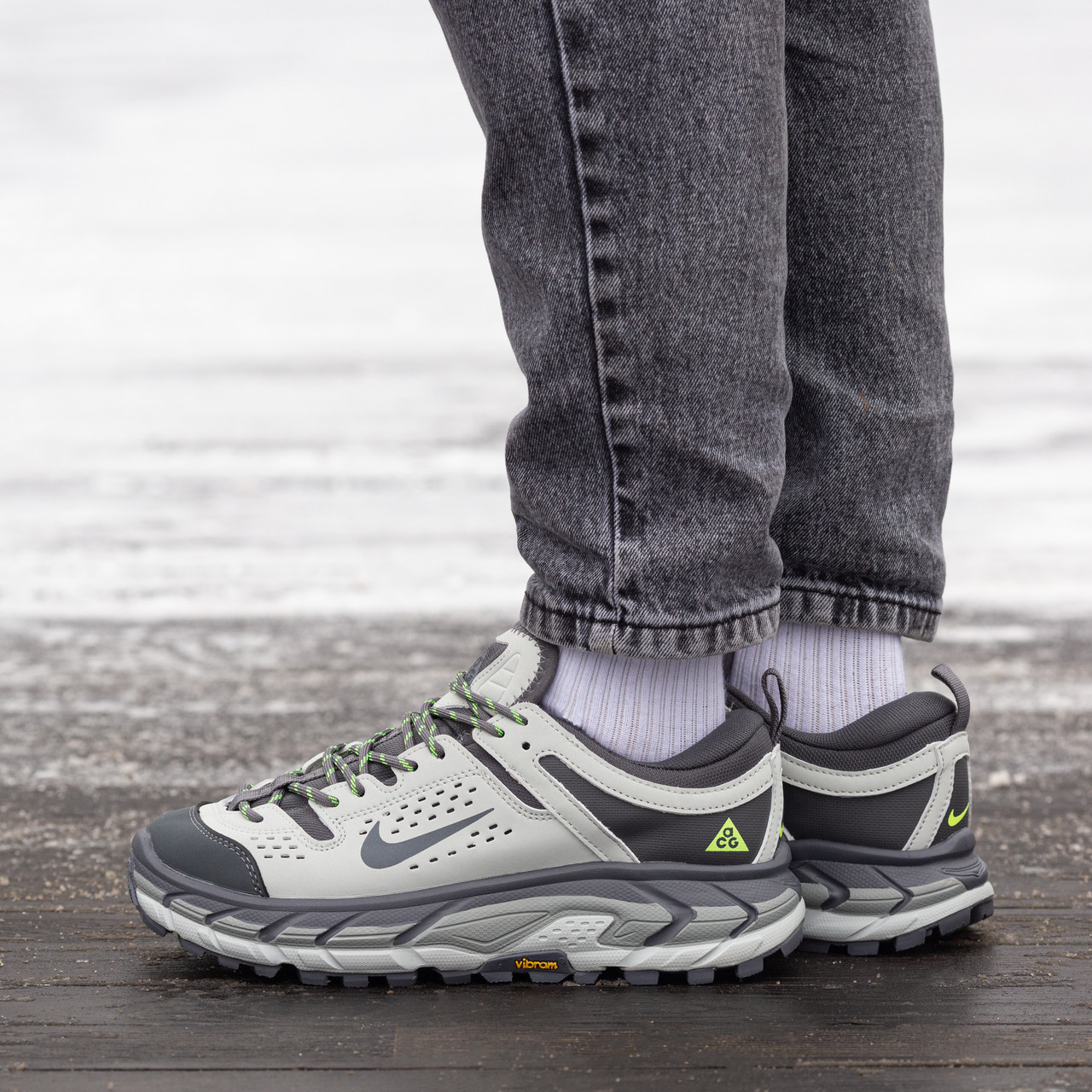 Зимові Чоловічі Кросівки Nike ACG Running Gore-Tex Grey / Найк АСГ Раннінг Гор Текс Сірі