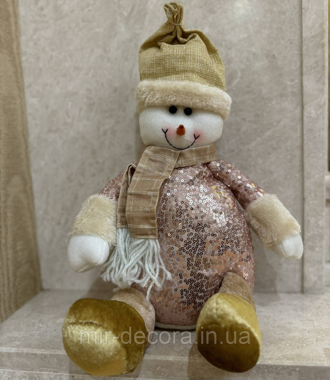 М'яка іграшка Сніговик Святковий, фото 1