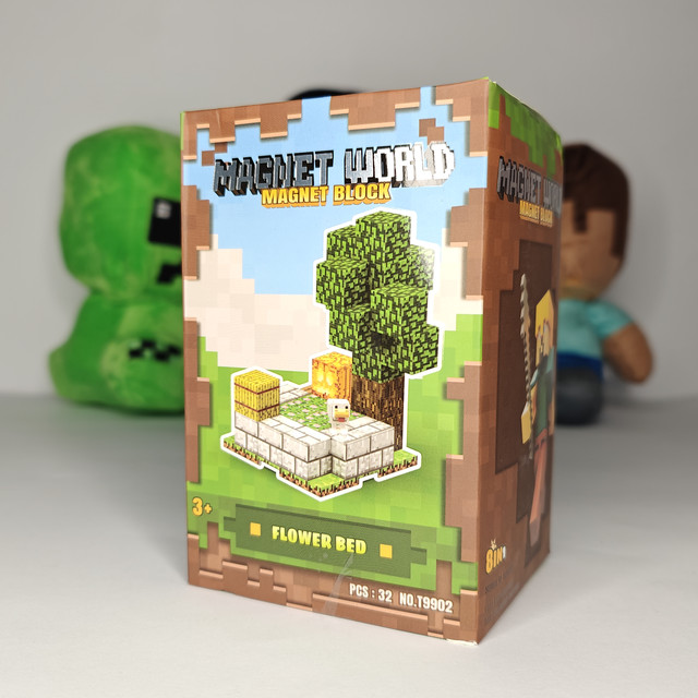  Конструктор из магнитных кубиков Minecraft magnet world на 32 деталей из магнитных блоков, конструктор на магнитах 
