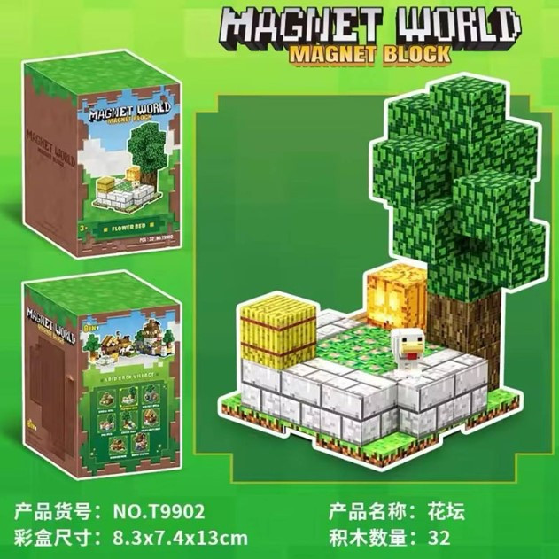  Конструктор из магнитных кубиков Minecraft magnet world на 32 деталей из магнитных блоков, конструктор на магнитах 