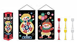 Дитячий дартс 372 магнітний тканинний двосторонній з 6 дротиками в кор.