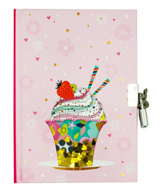 Блокнот дитячий на замочку З ВІКОНЦЕМ 178x130mm, 70g, 80 л, Молочний коктейль W361947