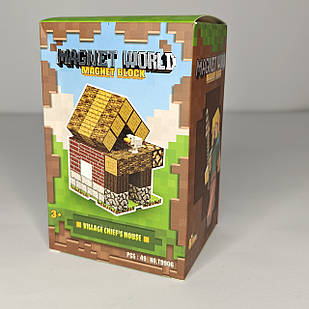Дитячий Магнітний конструктор кубики Minecraft 49 дет. з магнітних блоків, конструктор на магнітах із кубиків
