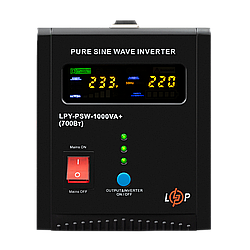 ДБЖ LogicPower LPY-PSW-1000VA+ (700Вт) 10A/20A з правильною синусоїдою 12V