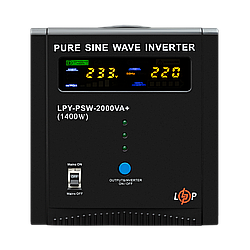ДБЖ LogicPower LPY-PSW-2000VA+ (1400Вт) 10A/20A з правильною синусоїдою 24V