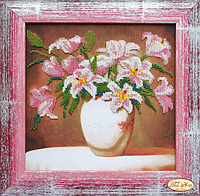 Набор для вышивки бисером "Tela Artis" Розовые лилии НГ-020