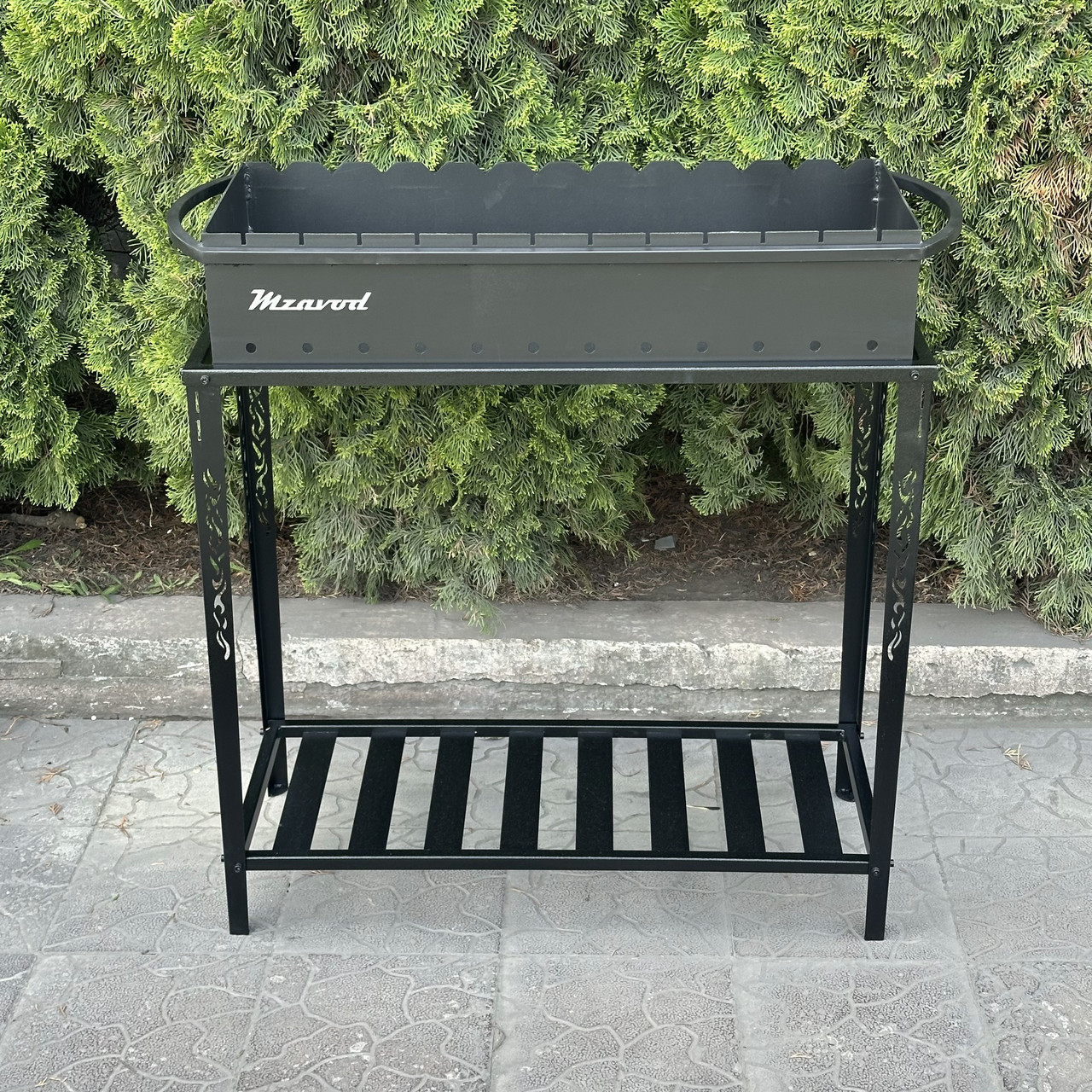 Мангал з розбірною дровницею на 12 шампурів 4мм, фото 1