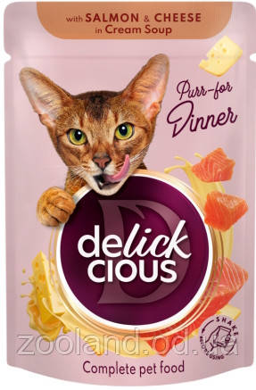 Delickcious Шматочки з лососем і сиром у крем-супі, 1 шт.