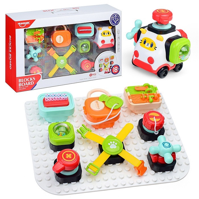 Розвивальна іграшка конструктор — бізіборд арт. HE 8082, фото 1