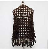 Шаль із норки коричнева, фото 4