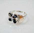 Срібна каблучка з золотими накладками, фото 2