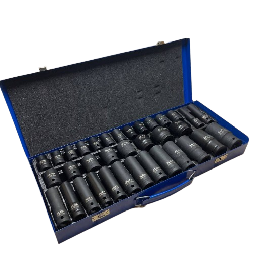 Набір ударних головок 1/2" AL-FA ALIS35E на 35 штук (8-32 мм)