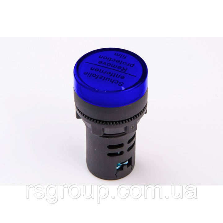 Світлодіодний індикатор AD22-22DS 12v АC/DC блакитний