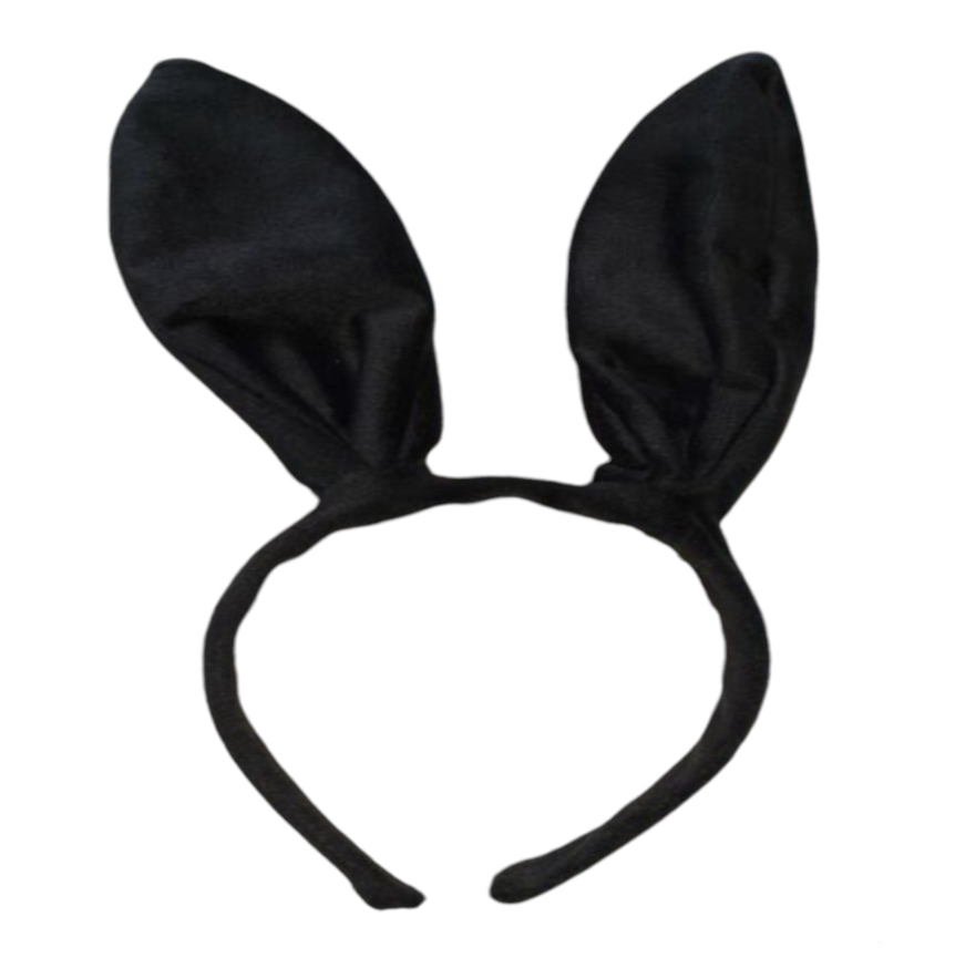 Обруч Зайчик Playboy хутряний чорний ABC