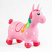 Дитячий гумовий надувний стрибун рожевий Єдиноріг для розвитку фізичних здібностей та координації малюка, фото 10