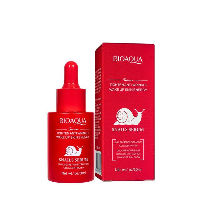 Сироватка для обличчя проти зморшок Bioaqua Tighten Anti-Wrinkle Wake Up Skin Energy Snail Serum 30 мл