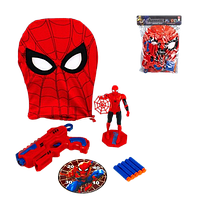 Ігровий набір Людина-павук маска + пістолет дитячий + фігурка + мішень ABC