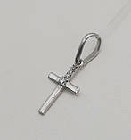 Хрест зі срібла з куб.цирконієм, фото 2