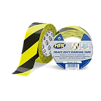 HPX HEAVY DUTY - 48мм x 33м, жовто-чорна посилена самоклеюча стрічка для маркування підлоги