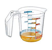 Стакан мірний прозорий пластиковий для рідини Кружка мірна пластик Dalma №1 11х16,5х11,5 см.0,5 л Кружка мірна пластик Dalma №1 11