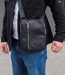 Шкіряна барсетка чорна Cross | Барсетка чоловіча ЛЮКС якості