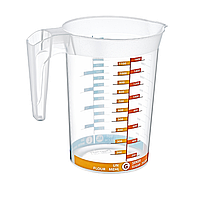 Склянка мірна прозора пластикова для рідини Кружка мірна пластик Dalma №3 13х20 см 1,75 л