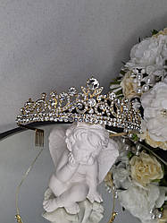 Ніжна діадема з камінням SWAROVSKI, срібло