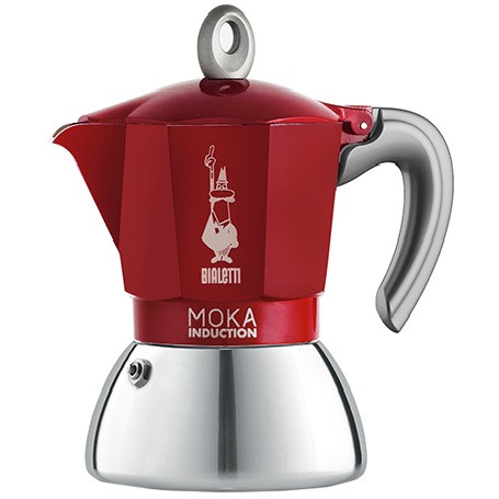 Гейзерна кавоварка Bialetti 270 мл Moka Induction Red 6 чашок