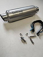 Прямоточный мото глушитель прямоток диаметр 38/51 мм Akrapovic модель Carbon / 
 (370*105мм)