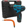 Акумуляторний шурупокрут у з набором інструментів.Два акумулятора, потужна зарядка.12v AT-CD1201-24c, фото 8