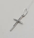 Хрест зі срібла з куб.цирконієм, фото 2