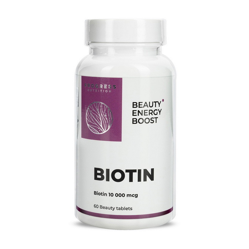 Биотин Progress Nutrition. Biotin 10000 mcg (60 tab), фото 1
