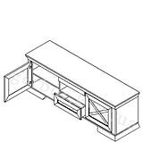 Тумба RTV 167 Марсель (Гербор/Gerbor) 1665х455х565мм, фото 5
