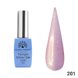 Гель-лак Global Fashion Twilight Glitter 201, 8 мл