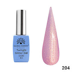 Гель-лак Global Fashion Twilight Glitter 204, 8 мл