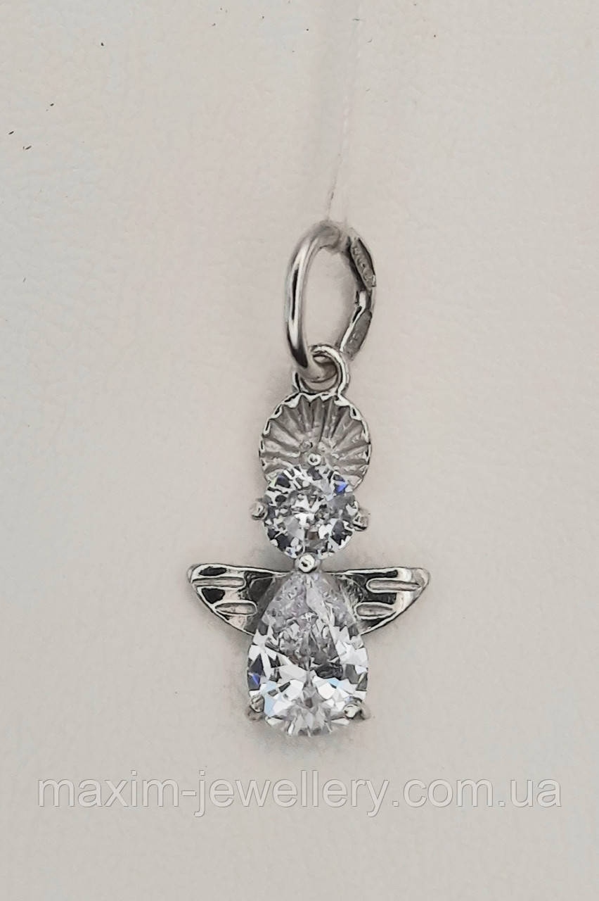 Підвіска "Ангел" зі срібла з куб.цирконієм, фото 1