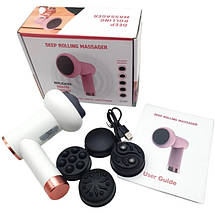 Масажер акумуляторний для тіла Антицелюлітний 5 насадок 6 швидкостей (20) SL630, фото 4