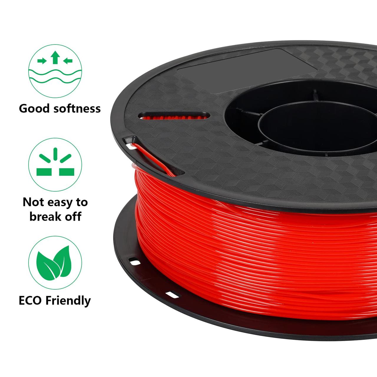 Пластик філамент для 3D-печати KINGROON TPU Red