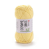 Yarnart JEANS BAMBOO (Джинс Бамбук) No 105 світло-жовний (Пряжа бамбук, нитки для в'язання)