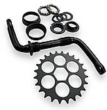 Шатуни для дитячих велосипедів (американка) 24T зуба, 89 мм довжина, з чашками і підшипниками, фото 2