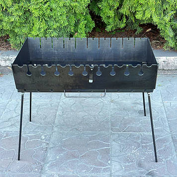 Переносний Мангал-валіза на 10 шампурів 2 мм